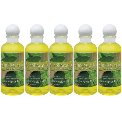 129X-12 Eucalyptus Mint inSPAration Spa and Bath Aromatherapy 9oz. 5-Pack Multi-Pack