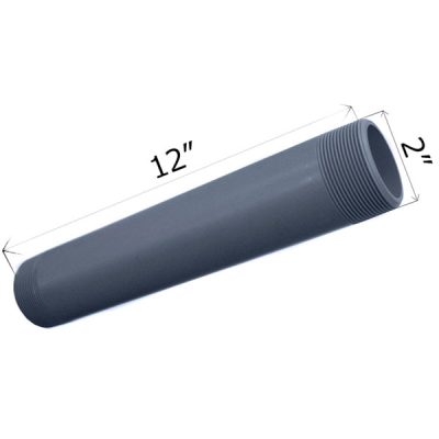 220-120-1 CMI 12 inch x 2 inch Threaded Nipple PVC