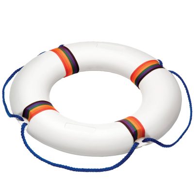 192030 Pool Ring Buoy Life Saving Throw Plastic White 21 inch