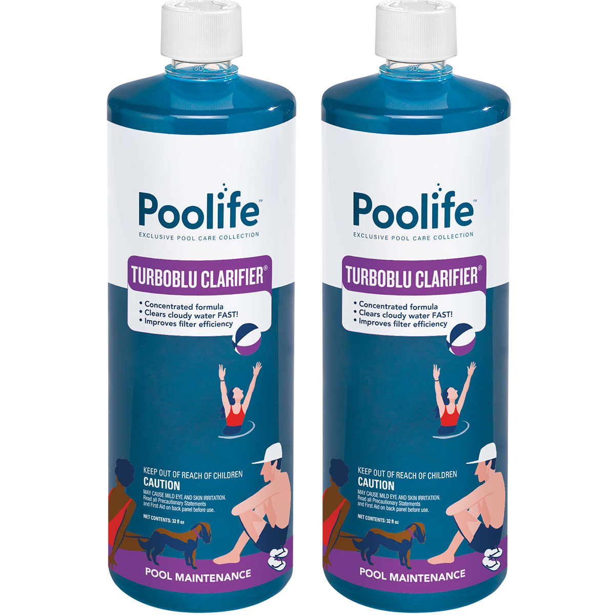 62064 Poolife TurboBlu Pool Water Clarifier (2 Count)