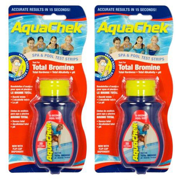 521252A AquaChek Red 4-in-1 Total Bromine Pool Test Strips 2-Pack Multi-Pack