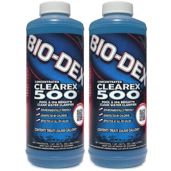 CX532 Bio-Dex Clearex 500 Pool Water Clarifier 2-Pack Multi-Pack