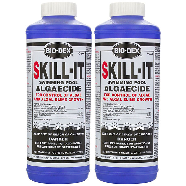 SK132 Bio-Dex Fast Acting Pool Algaecide Skill-It 32oz. 2-Pack Multi-Pack