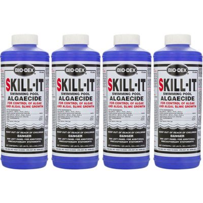 SK132 Bio-Dex Fast Acting Pool Algaecide Skill-It 32oz. 4-Pack Multi-Pack