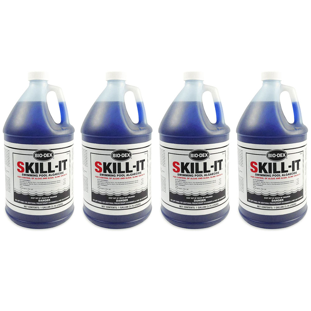 SK04 Bio-Dex Fast Acting Pool Algaecide Skill-It 1Gal.  4-Pack Multi-Pack