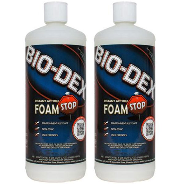 SFS32 Bio-Dex Pool Water Foam Stop Remover 32oz. - 2 Pack