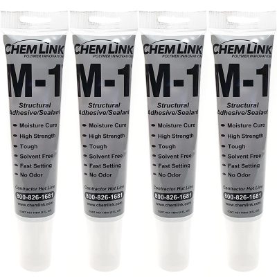 F1277WH ChemLink Adhesive Sealer Multipurpose M-1 5oz. - 4 Pack