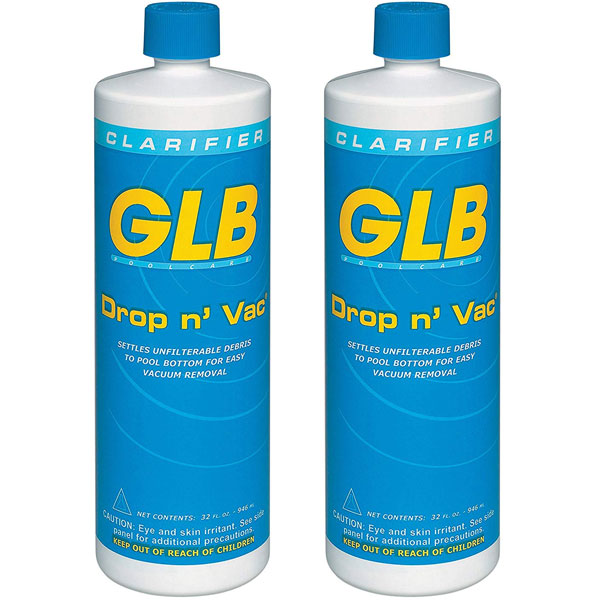 71408 GLB 1-Quart Drop n' Vac Pool Swimming Water Clarifier (2 Count)