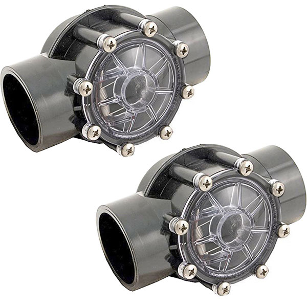 PSCV2S2DGR Hayward 2-2.5 in. PSV PVC Check Valve Dark Gray (2 Count)