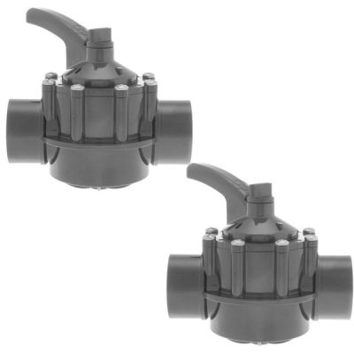 PSV2S2DGR Hayward 2-2.5 in. PVC Diverter Valve 2 Port - 2 Pack