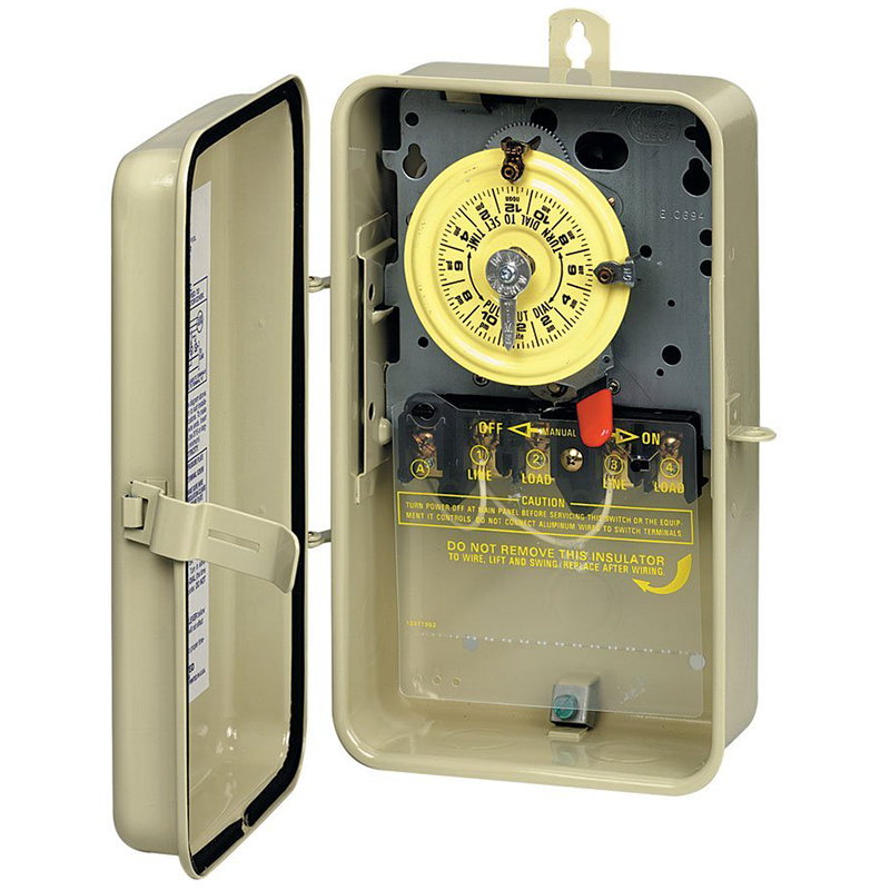 T104R3 Intermatic Mechanical Timer In Metal Enclosure 208-277V DPST