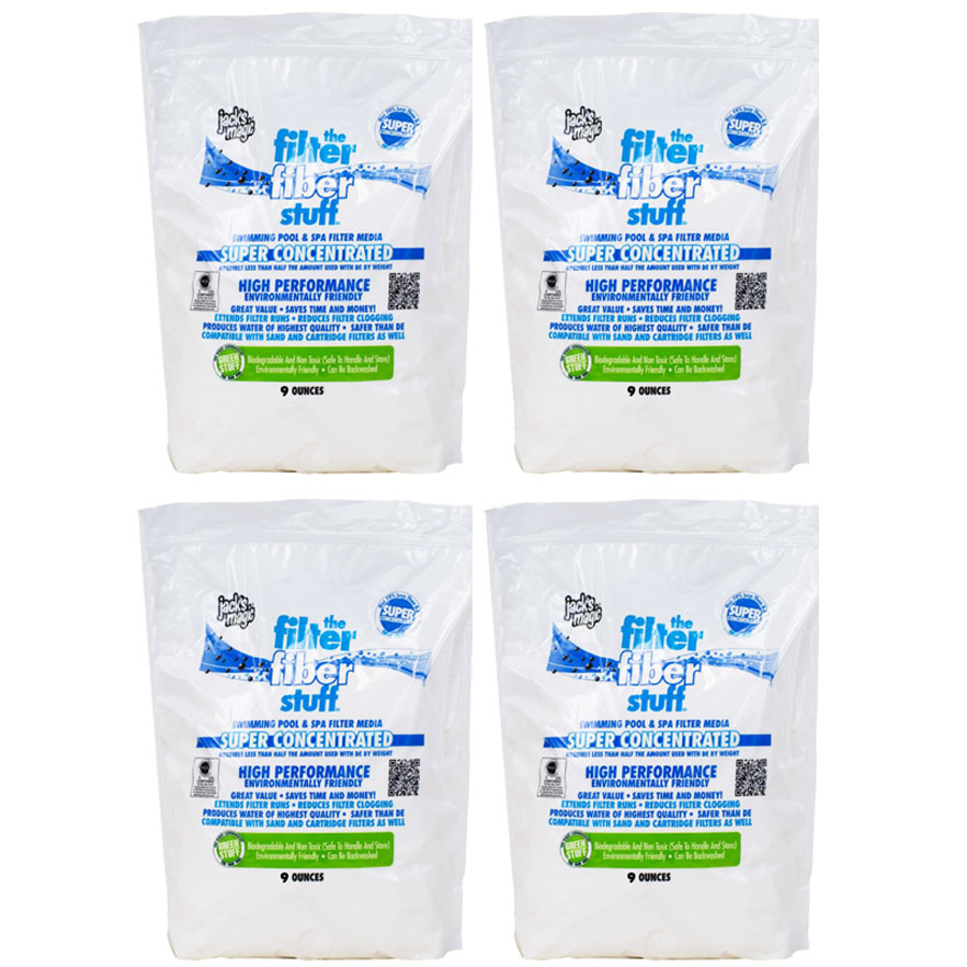 JMFIBER09 Jack's Magic Pool Filter The Filter Fiber Stuff 9oz Bag (4 Count)