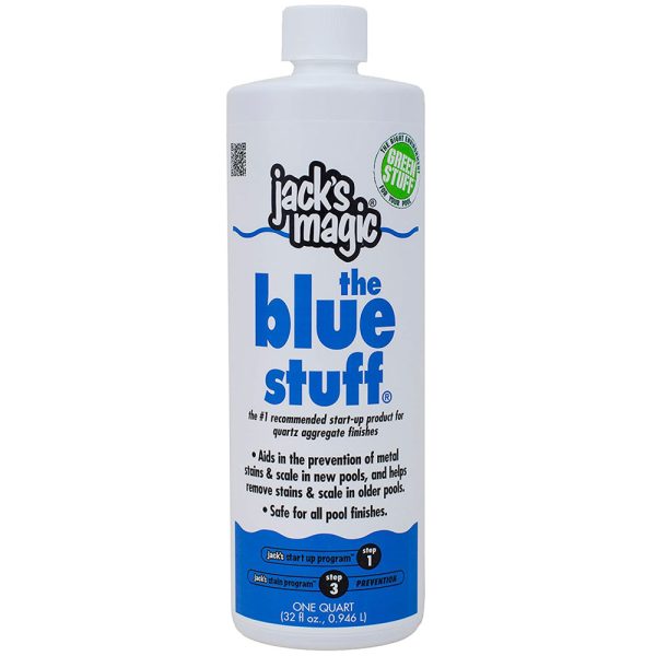 JMBLUE032 Jacks Magic The Blue Stuff Pool Metal Stain Scale Remover 32oz.