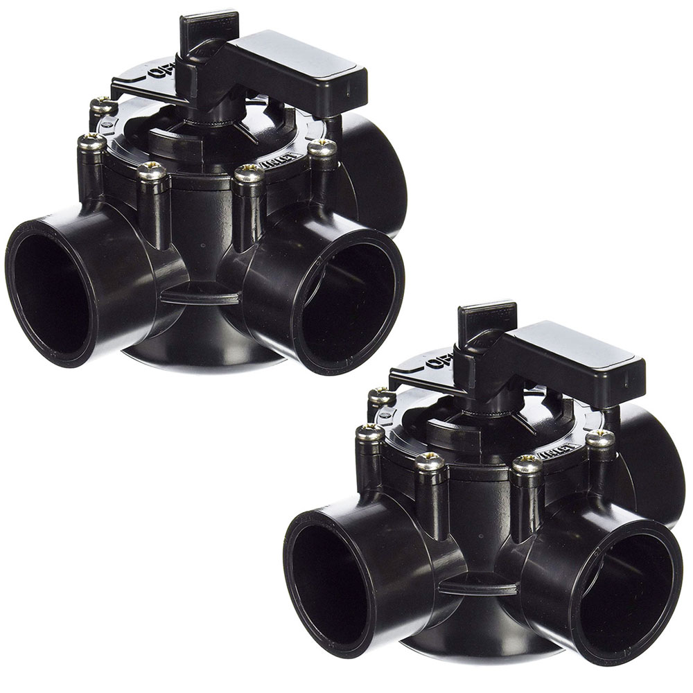 4715 Jandy Type 3 Way Port Positive Seal Diverter Valve 1.5in. - 2in. Valve 2-Pack Multi-Pack