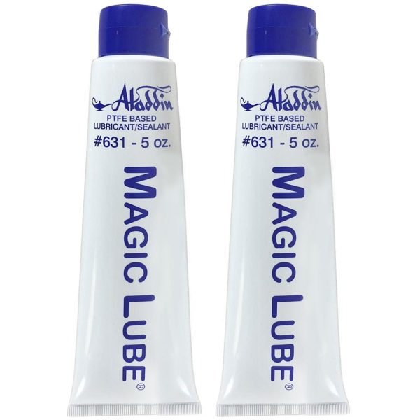 631 Magic Lube 5 oz. Teflon Based Lubricant Sealant Aladdin - 2 Pack