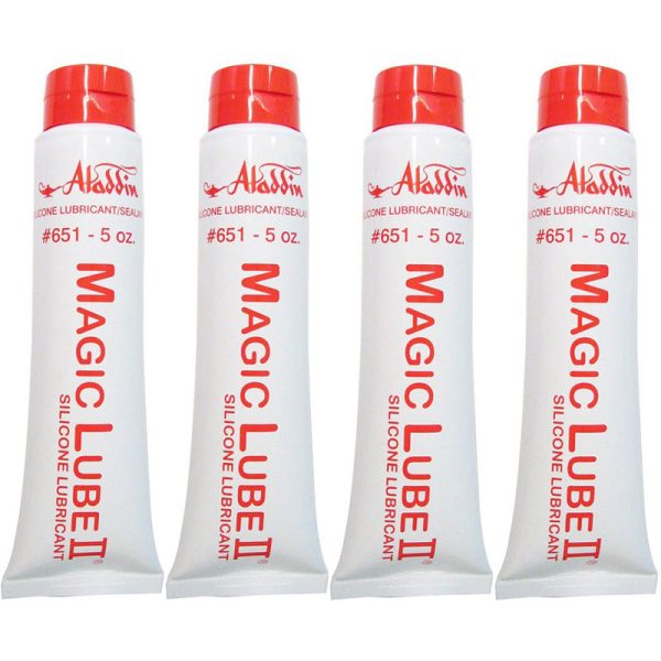 651 Magic Lube II 5 oz. Silicone Lubricant Sealant Aladdin (4 Count)