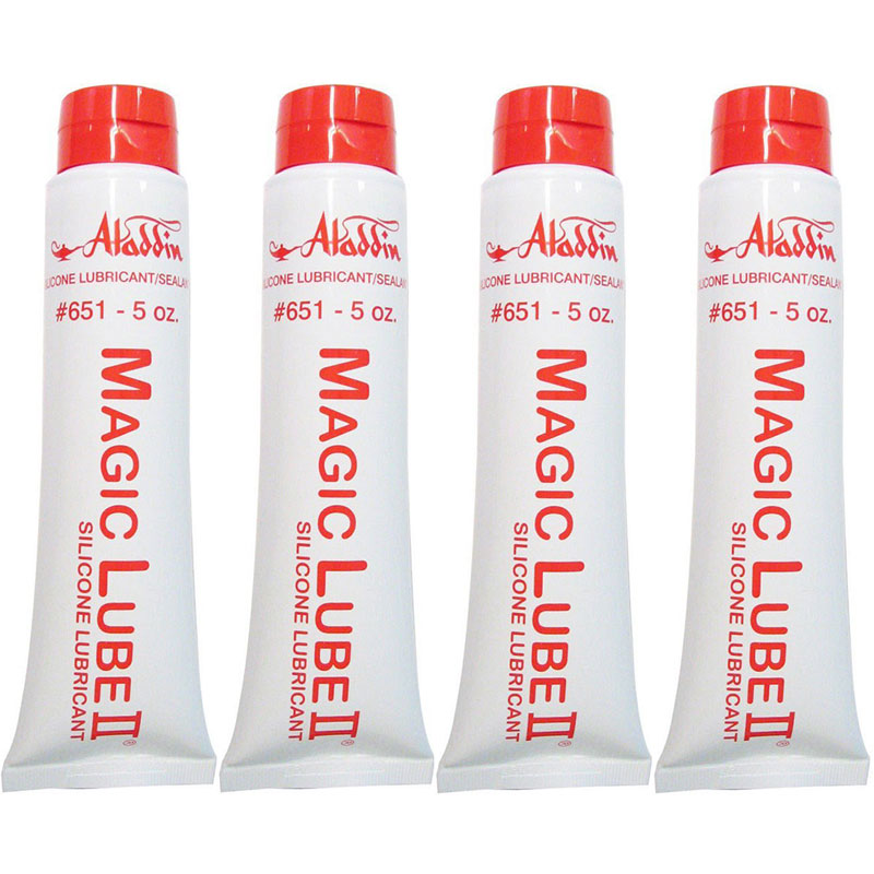 651 Magic Lube II 5 oz. Silicone Lubricant Sealant Aladdin 4-Pack Multi-Pack