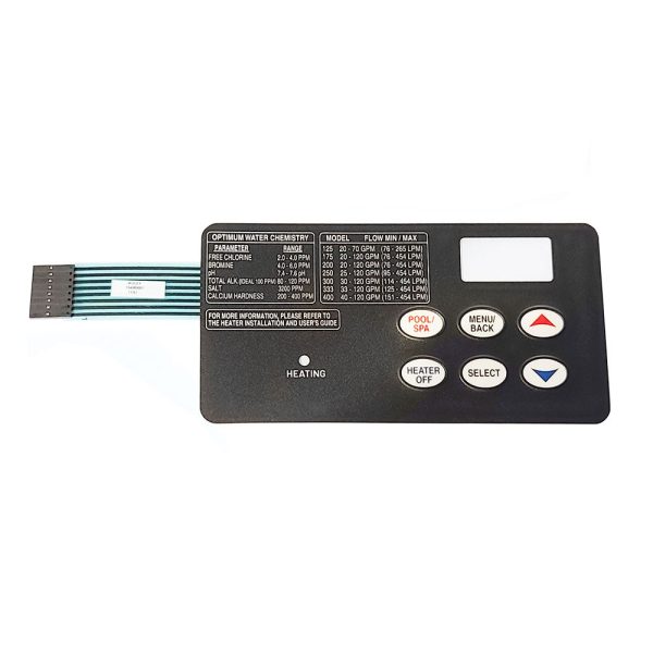 461106 GENUINE Pentair MasterTemp Max-E-Therm Heater 6 Button Membrane Keypad