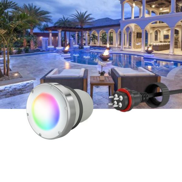 64-EGTV2-80 PAL Treo Retro Multi Color Pool Spa Nicheless Light LED 12V/24V 80ft.