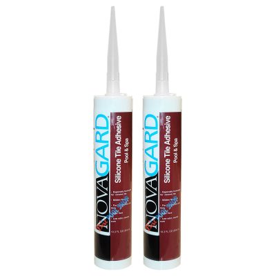 RX71630-10C2 700-163 Novagard Pool Tile Silicone Adhesive White (2 Count)