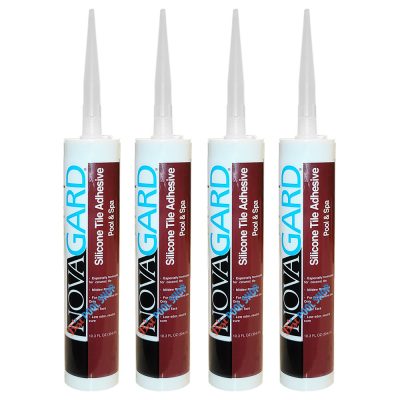 RX71630-10C2 700-163 Novagard Pool Tile Silicone Adhesive White 4-Pack Multi-Pack