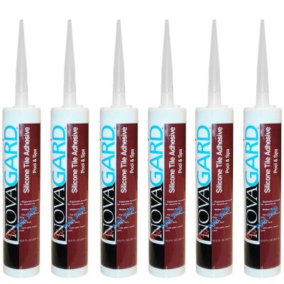 RX71630-10C2 700-150 Novagard Swimming Pool Tile Silicone Adhesive Clear 700-150 6-Pack Multi-Pack