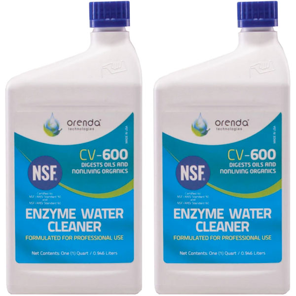 ORE-50-133 Orenda CV-600 Enzyme Pool Water Cleaner 1qt. 2-Pack Multi-Pack