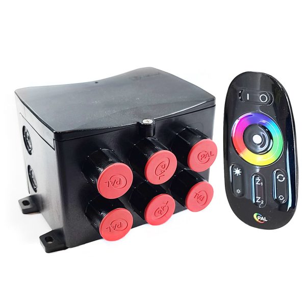 64-PCR-2Z-65 PAL Transformer Remote 24V 65W Multi Color Dual Zone