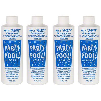 47016-00008 Party Pool Dye Color Additive Blue Lagoon 8oz 4-Pack Multi-Pack