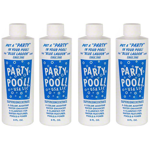 47016-00008 Party Pool Dye Color Additive Blue Lagoon 8oz 4-Pack Multi-Pack