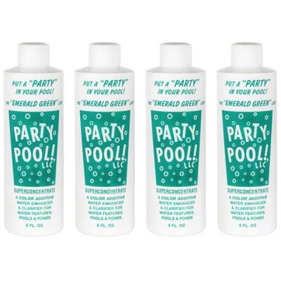 47016-00012 Party Pool Dye Color Additive Emerald Green 8oz 4-Pack Multi-Pack