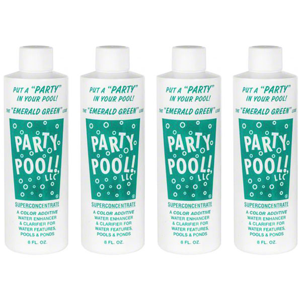 47016-00012 Party Pool Dye Color Additive Emerald Green 8oz 4-Pack Multi-Pack