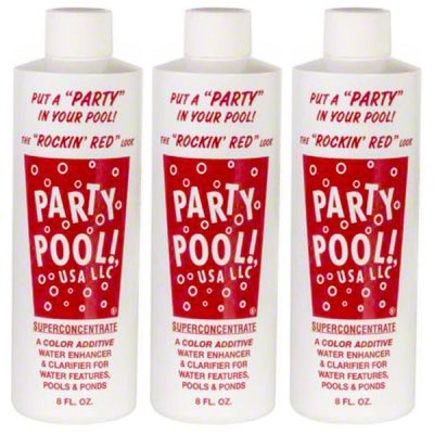47016-00010 Party Pool Dye Color Additive Rockin Red 8oz - 3 Pack