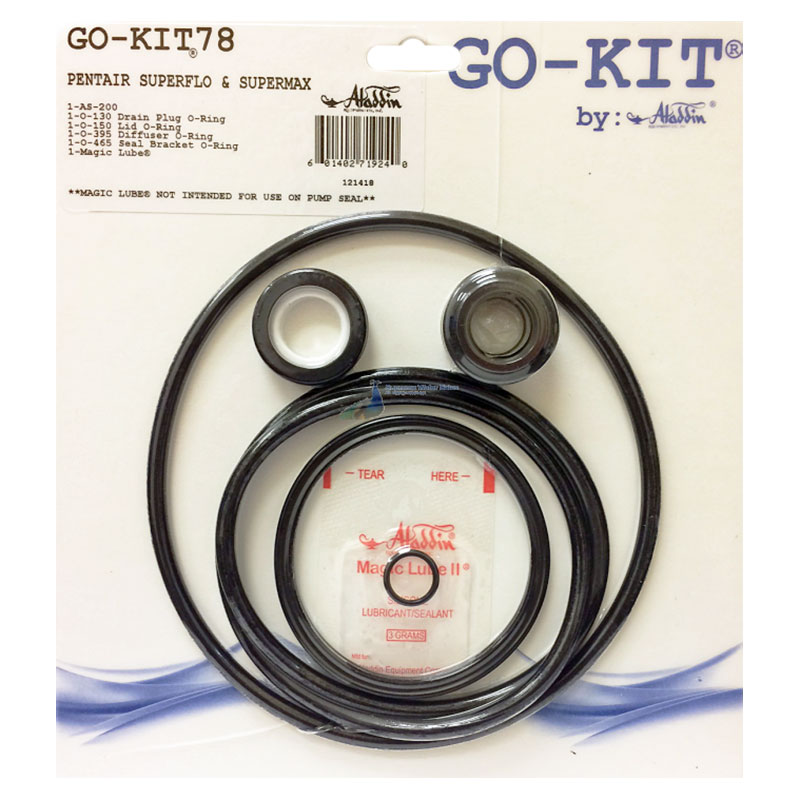 GO-KIT78 Aladdin Pentair SuperFlo 342001 VS SuperMax Pump Seal Kit