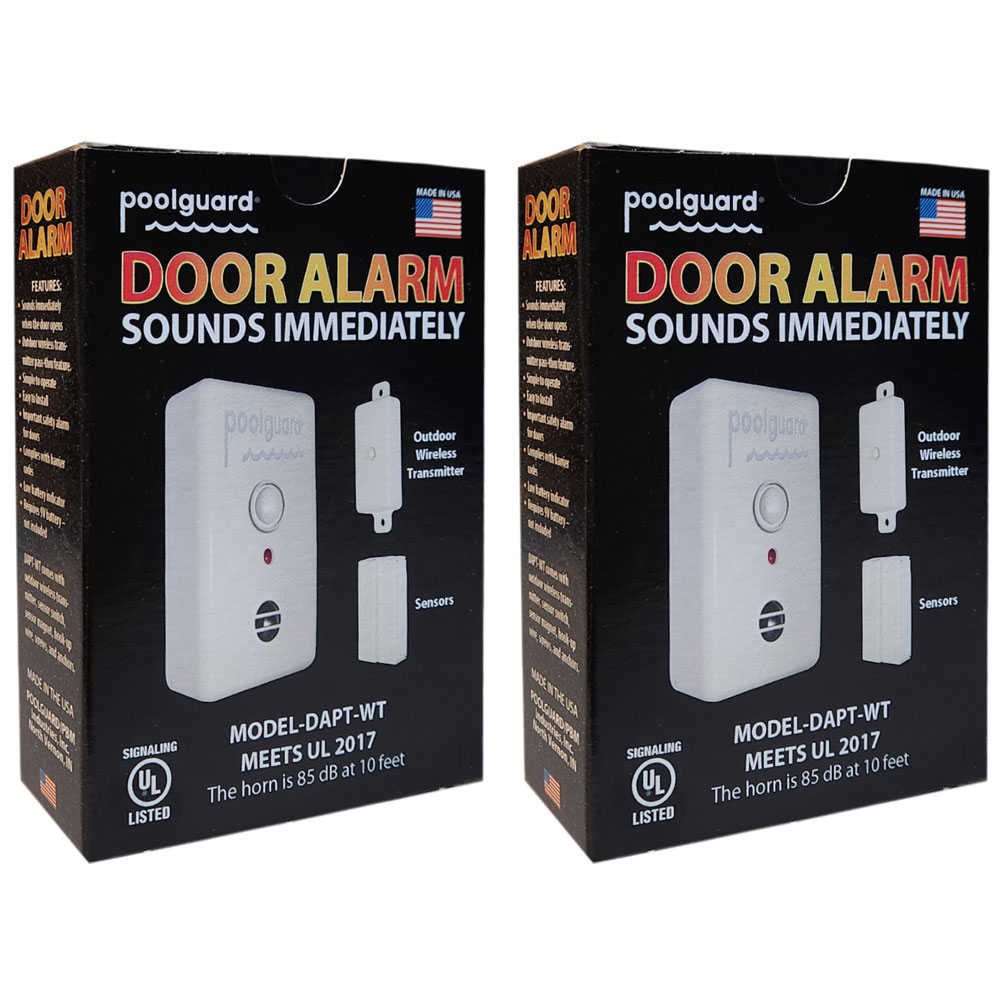 DAPT-WT Poolguard UL 2017 Water Hazard No Delay Door Alarm 2-Pack Multi-Pack