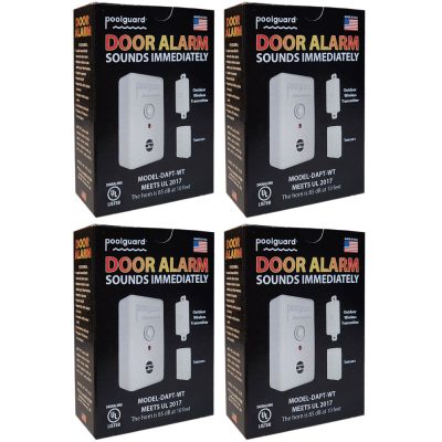 DAPT-WT Poolguard UL 2017 Water Hazard No Delay Door Alarm 4-Pack Multi-Pack