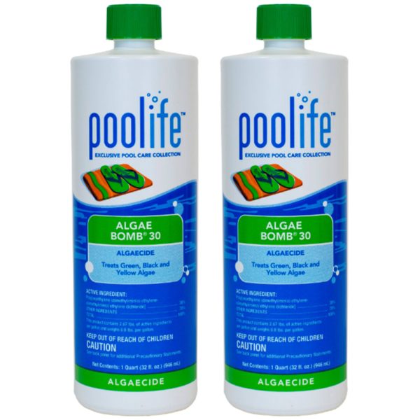 62017 Poolife Algae Bomb 30 Swimming Pool Poly Quat Algaecide - 2 Pack