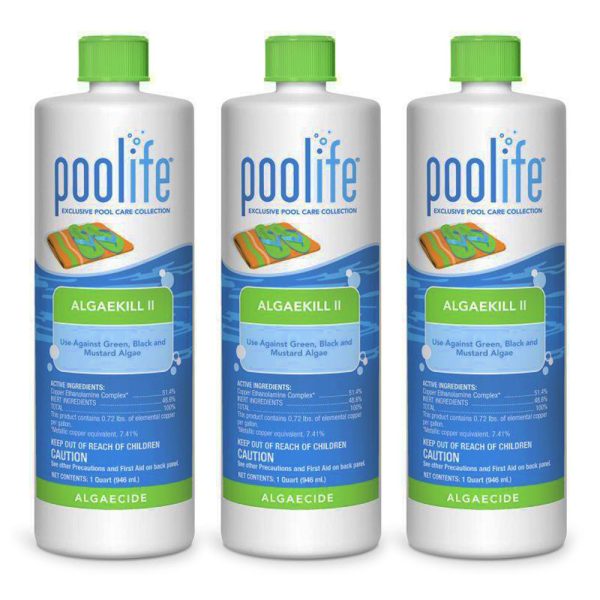 62070 Poolife AlgaeKill II Swimming Pool Algaecide - 3 Pack