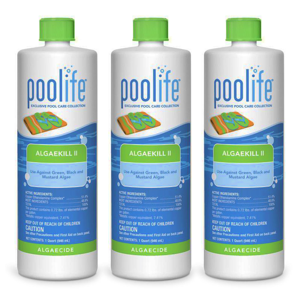 62070 Poolife AlgaeKill II Swimming Pool Algaecide 3-Pack Multi-Pack