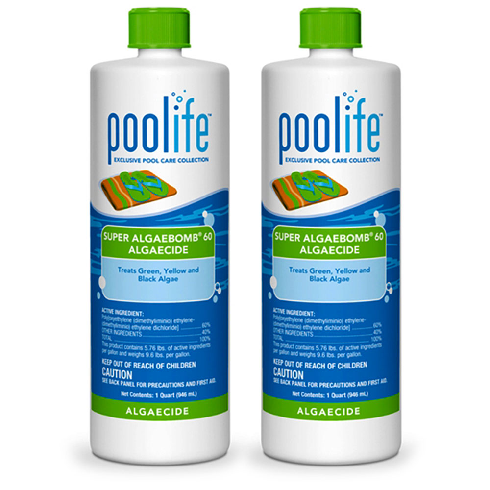 61110 Poolife Super Algae Bomb 60 Swimming Pool Poly Quat Algaecide 2-Pack Multi-Pack