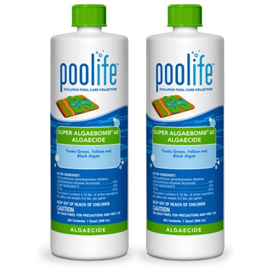 61110 Poolife Super Algae Bomb 60 Swimming Pool Poly Quat Algaecide - 2 Pack