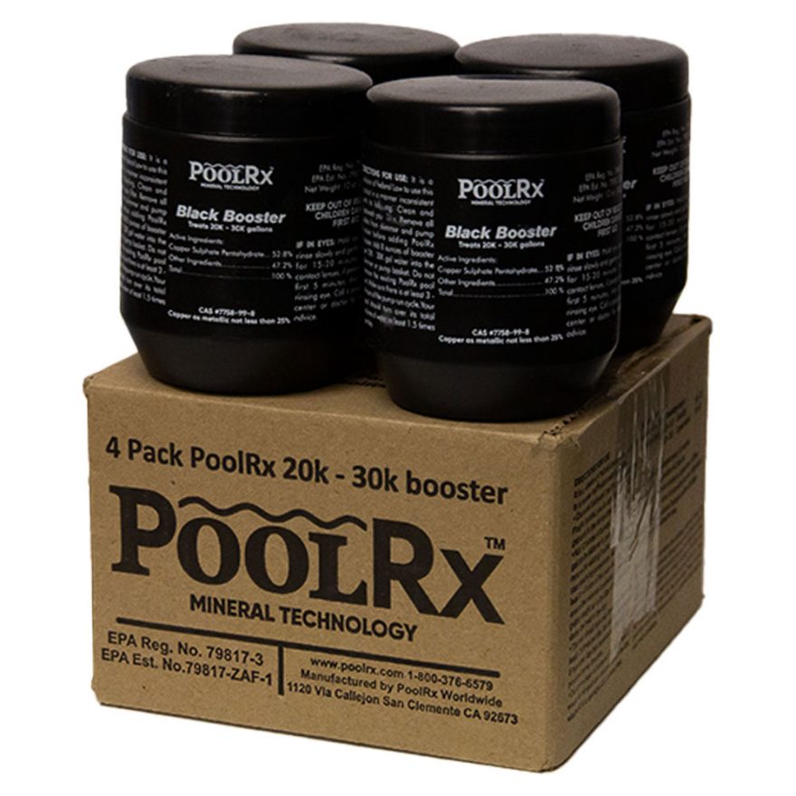 PoolRx Black Booster Mineral Unit Original 20K 30K gallons 4 Pack