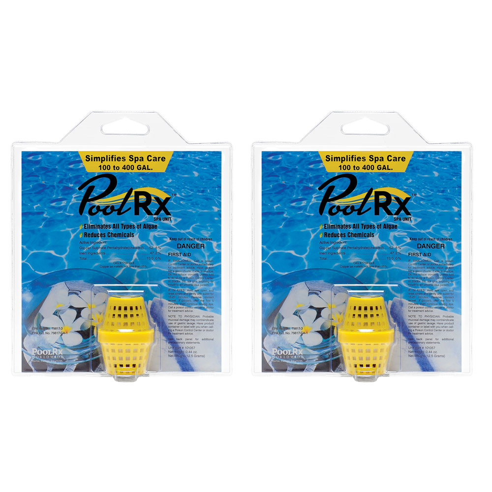 101057 PoolRx Yellow 100-400 Gal. Small Spa Unit 2-Pack Multi-Pack