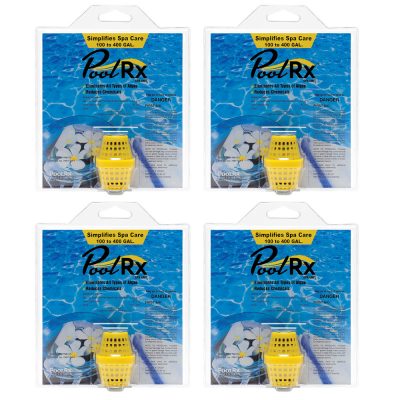 101057 PoolRx Yellow 100-400 Gal. Small Spa Unit - 4 Pack