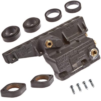006730F Raypak Pool Heater Cast Iron Complete Inlet Outlet Header