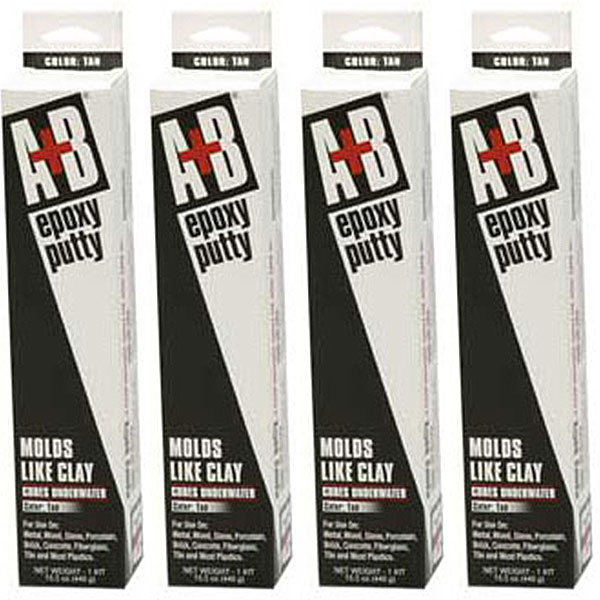 9908K Rezolin A+B Epoxy Putty Kit 14 oz. Black (4 Count)