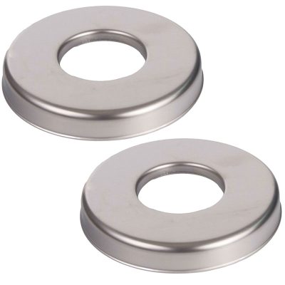 EP-100F Stainless Steel Pool Ladder Rail Round Escutcheon - 2 Pack