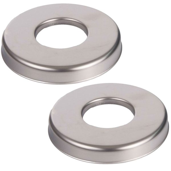 EP-100F Stainless Steel Pool Ladder Rail Round Escutcheon (2 Count)