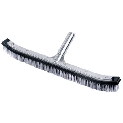 11025C Pool Curved Stainless Steel & Nylon Bristles Brush 18 inches