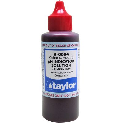R-0004-C Taylor Dropper Bottle 2 oz pH Reagent Phenol Red